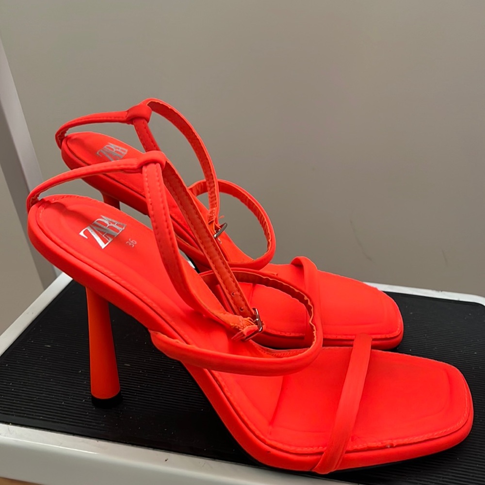 Zara neon straps heels
